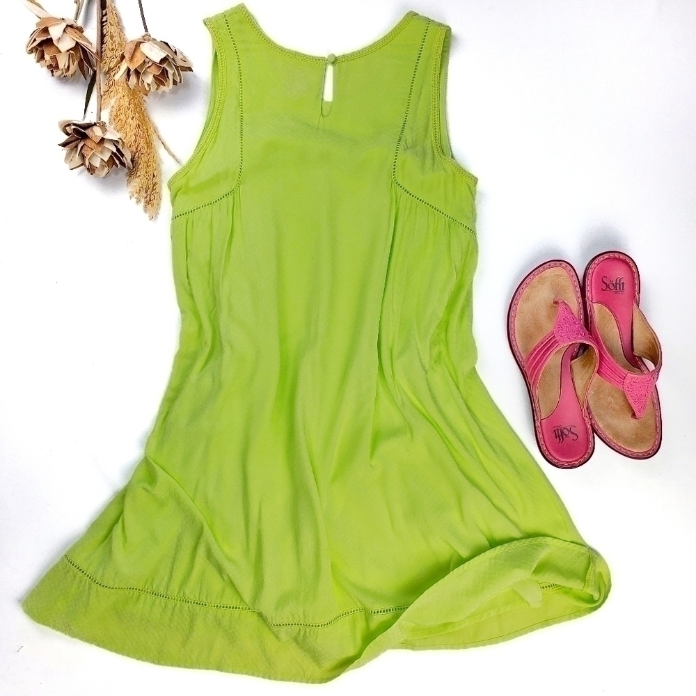 NEW Karl Marc John Lime Honeycomb Lined Dress S - Picture 4 of 10